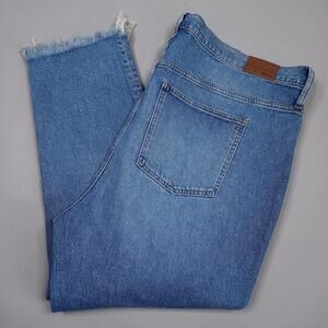 Madewell The Perfect Vintage Crop Jean Fringe Y2k 90s Stretch (37) 48x26.5